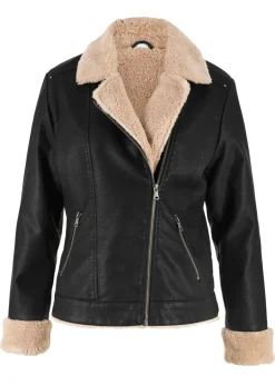 Hot Chaqueta de piel sintética, con forro Mujer Chaquetas Y Abrigos
