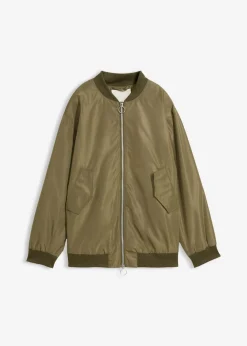 Outlet Chaqueta de piloto ancha con forro de leopardo Mujer Chaquetas Y Abrigos