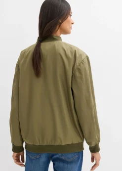 Outlet Chaqueta de piloto ancha con forro de leopardo Mujer Chaquetas Y Abrigos
