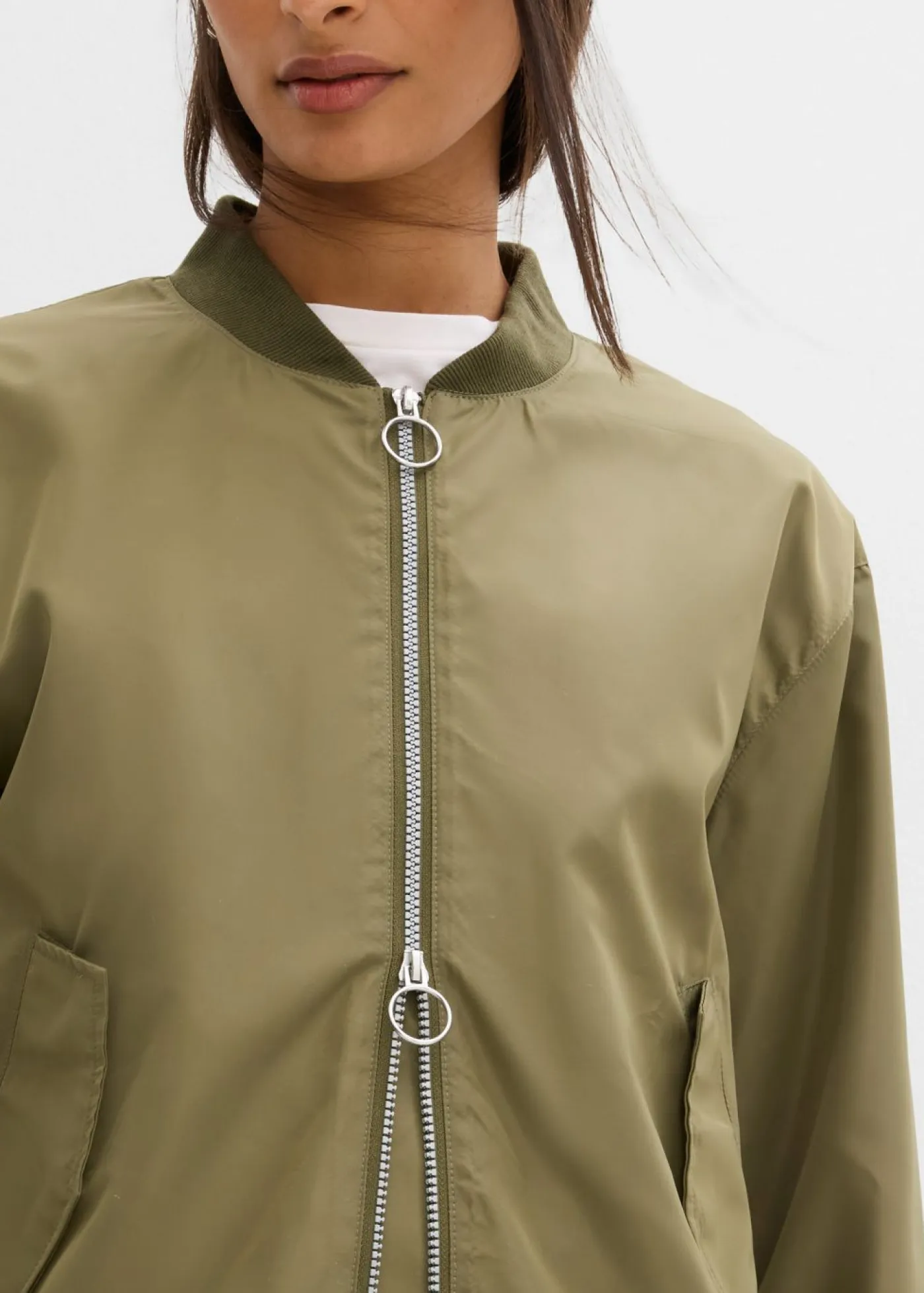 Outlet Chaqueta de piloto ancha con forro de leopardo Mujer Chaquetas Y Abrigos