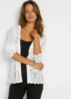 Outlet Chaqueta de punto ajour Mujer Jerséis|Novedades