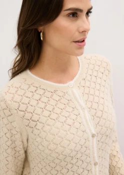 New Chaqueta de punto ajour con hilo suave Mujer Jerséis|Novedades