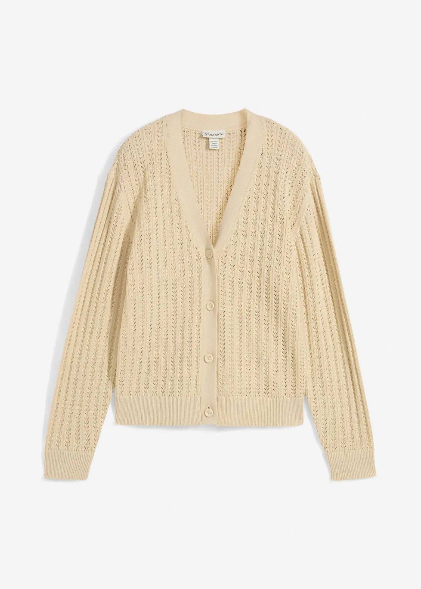 Hot Chaqueta de punto ajour con contenido de lino Mujer Premium|Jerséis
