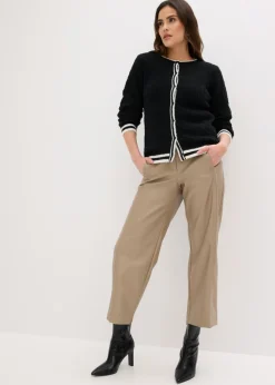 Chaqueta de punto ajour con hilo suave Mujer Jerséis|Novedades