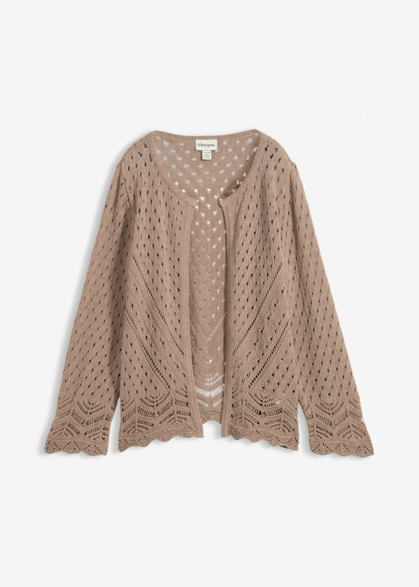 New Chaqueta de punto ajour de algodón puro Mujer Jerséis|Novedades