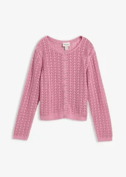 New Chaqueta de punto ajour de algodón puro Mujer Jerséis|Novedades