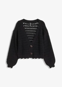 Hot Chaqueta de punto ajour de algodón puro Mujer Jerséis|Ropa De Punto
