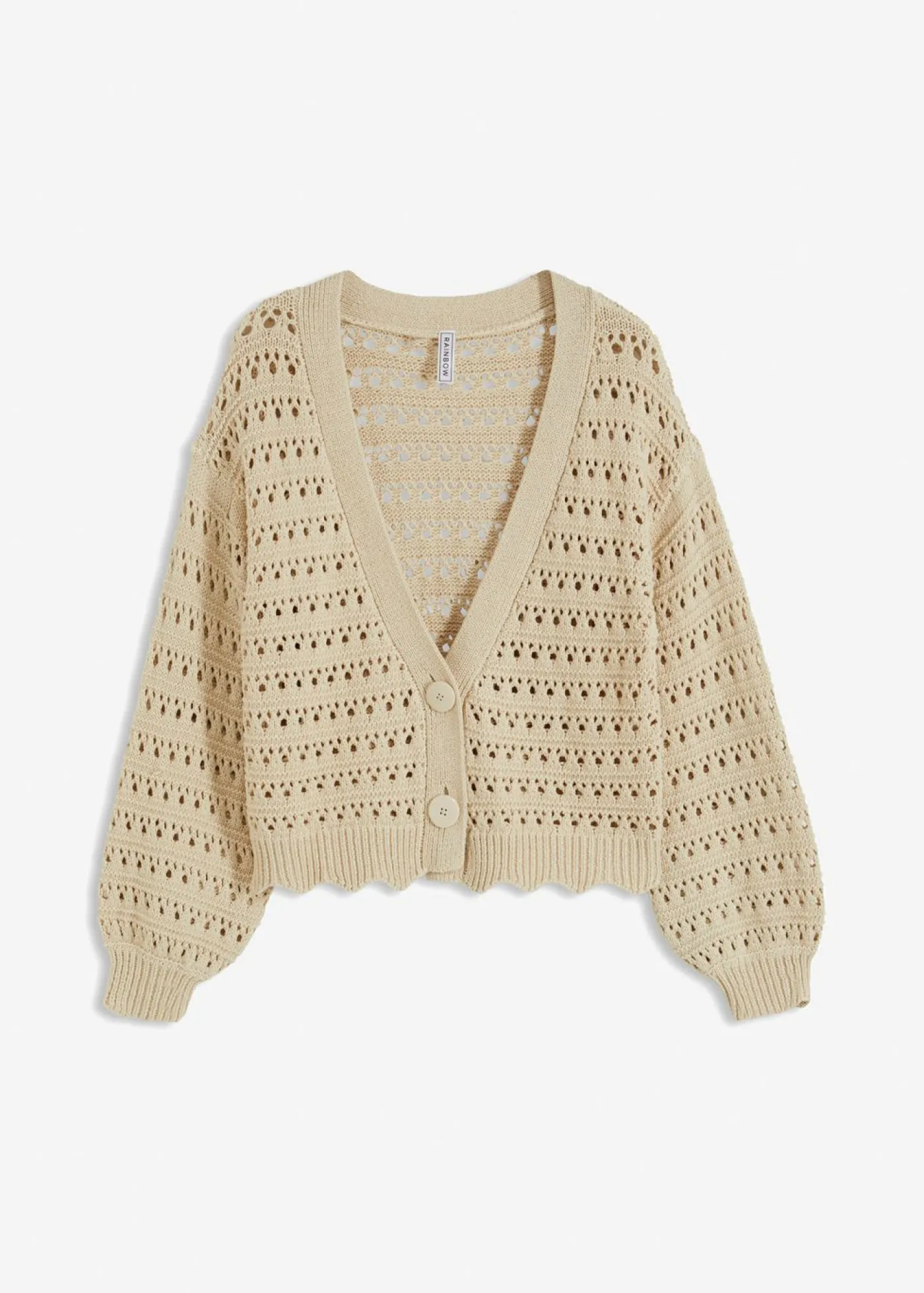 New Chaqueta de punto ajour de algodón puro Mujer Jerséis|Ropa De Punto