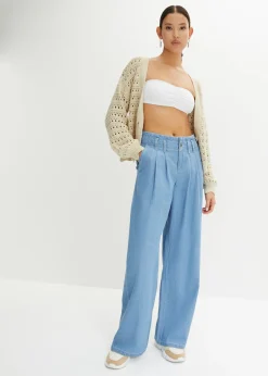 New Chaqueta de punto ajour de algodón puro Mujer Jerséis|Ropa De Punto