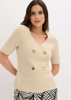 Chaqueta de punto con algodón Mujer Jerséis|Novedades