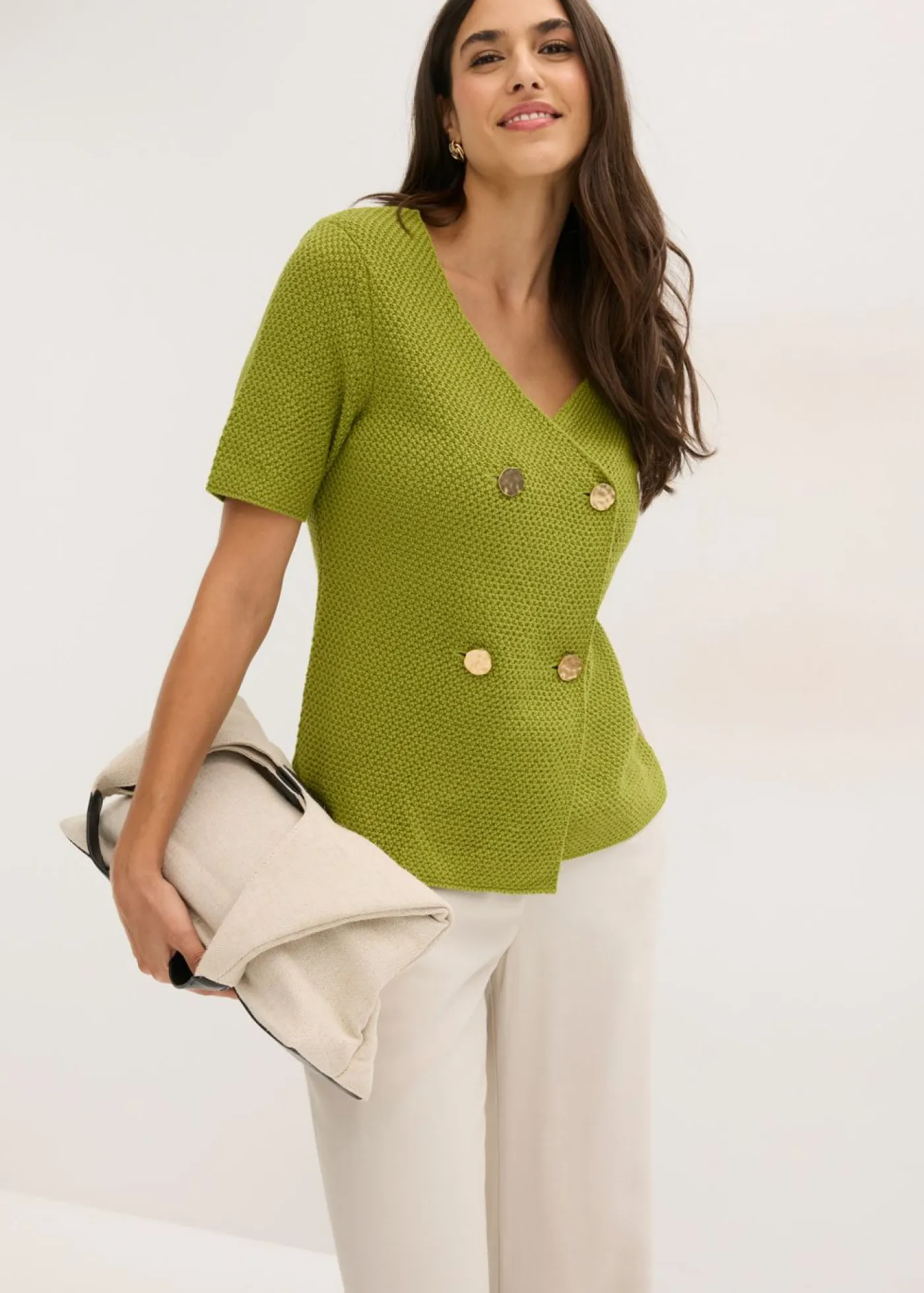 Online Chaqueta de punto con algodón Mujer Jerséis|Novedades