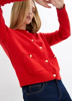 Chaqueta de punto con bolsillos Mujer Jerséis|Ropa De Punto