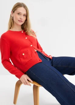 Chaqueta de punto con bolsillos Mujer Jerséis|Ropa De Punto