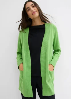 New Chaqueta de punto con bolsillos y manga larga Mujer Básicos|Jerséis