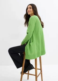 New Chaqueta de punto con bolsillos y manga larga Mujer Básicos|Jerséis