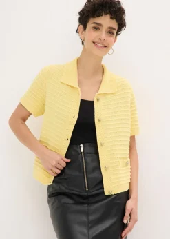 Chaqueta de punto con botones decorativos Mujer Jerséis|Ropa De Punto