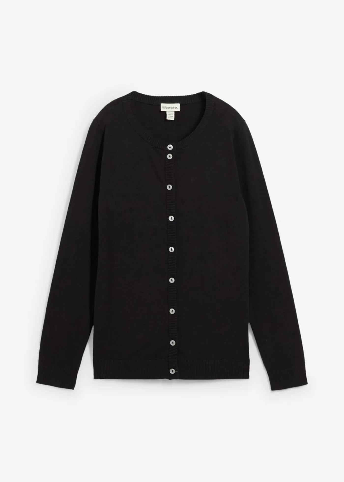 Online Chaqueta de punto con cuello redondo Mujer Básicos|Jerséis