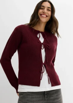 Chaqueta de punto con detalle de lazo Mujer Jerséis|Ropa De Punto