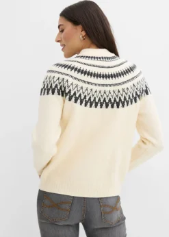 Outlet Chaqueta de punto con patrón nórdico Mujer Jerséis