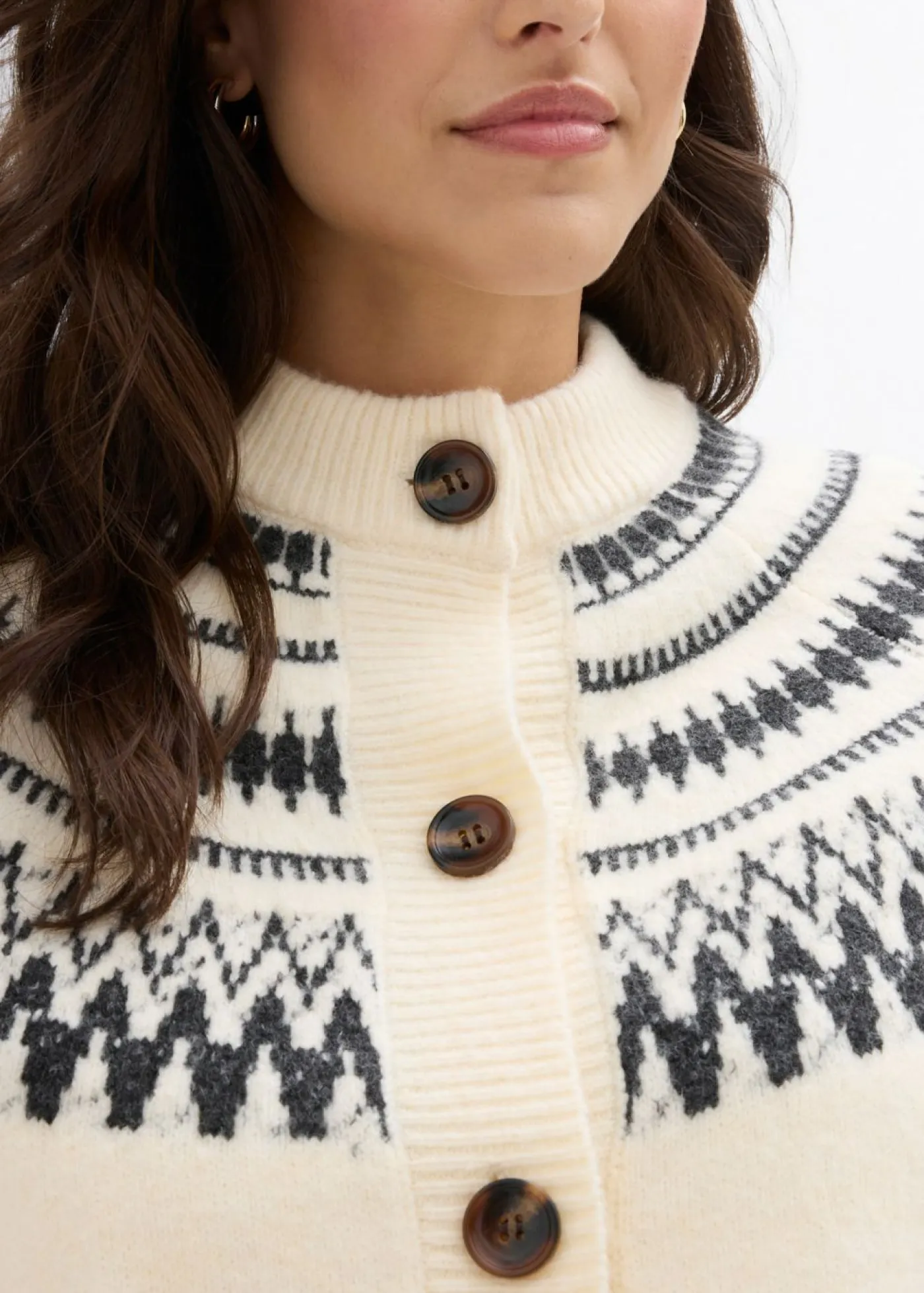 Outlet Chaqueta de punto con patrón nórdico Mujer Jerséis