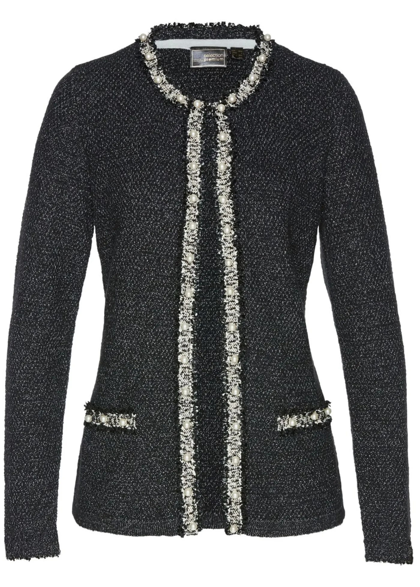 Sale Chaqueta de punto con perlas Mujer Jerséis|Ropa De Punto
