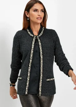 Sale Chaqueta de punto con perlas Mujer Jerséis|Ropa De Punto