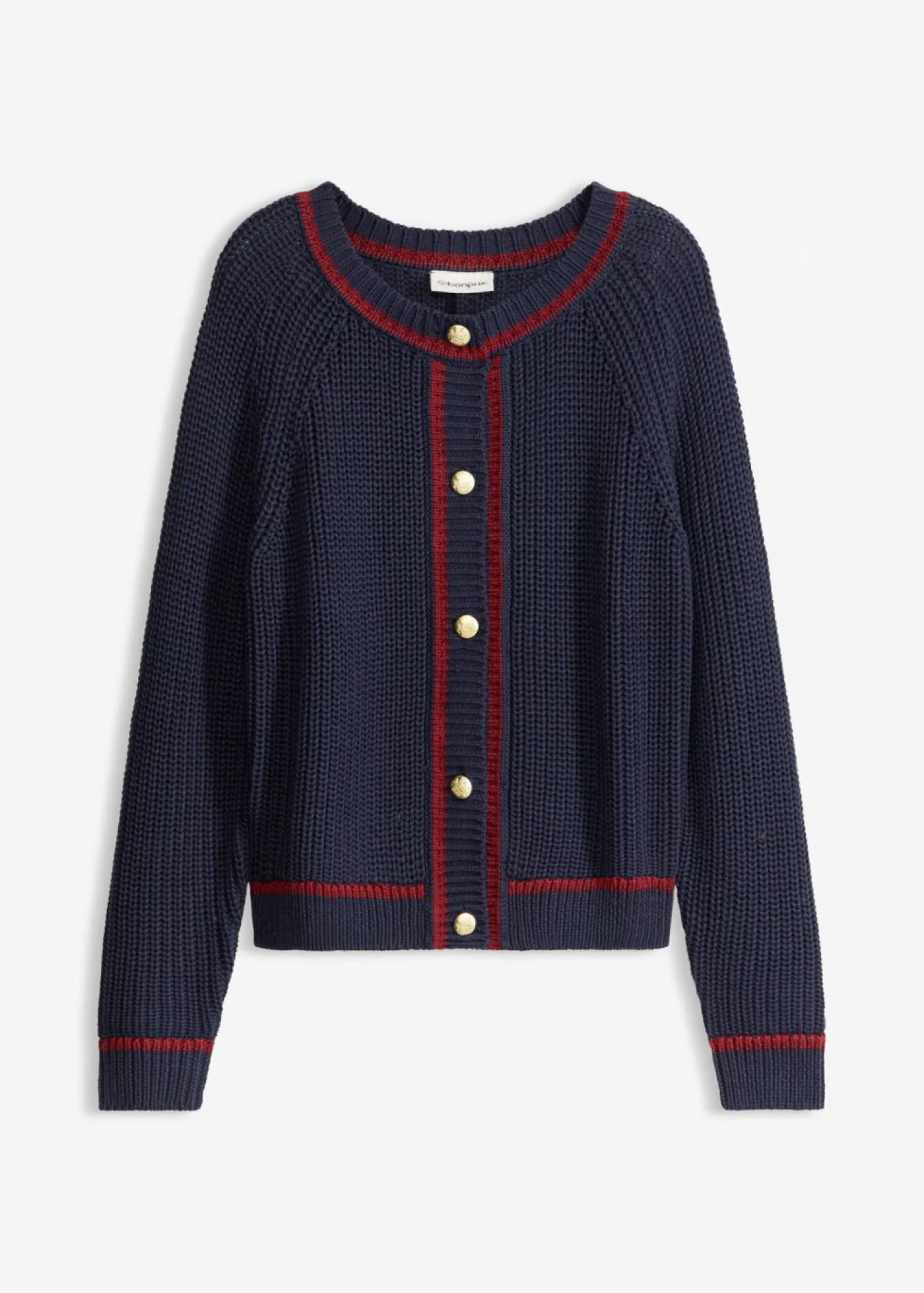Clearance Chaqueta de punto con rayas en contraste Mujer Jerséis|Ropa De Punto