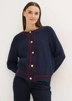 Clearance Chaqueta de punto con rayas en contraste Mujer Jerséis|Ropa De Punto