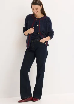 Clearance Chaqueta de punto con rayas en contraste Mujer Jerséis|Ropa De Punto