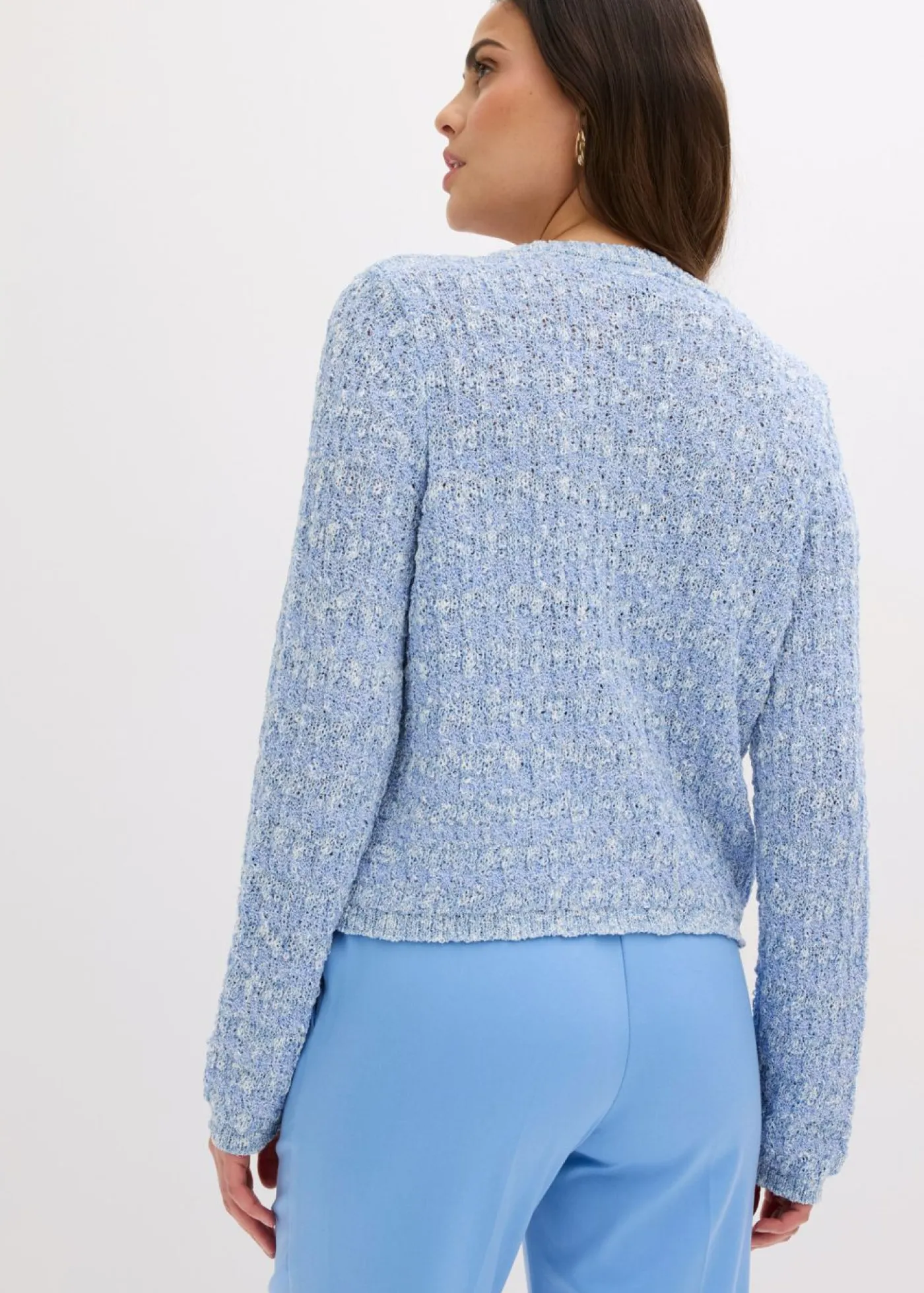 Online Chaqueta de punto de bouclé Mujer Jerséis|Novedades