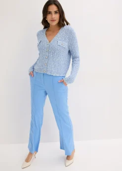 Online Chaqueta de punto de bouclé Mujer Jerséis|Novedades