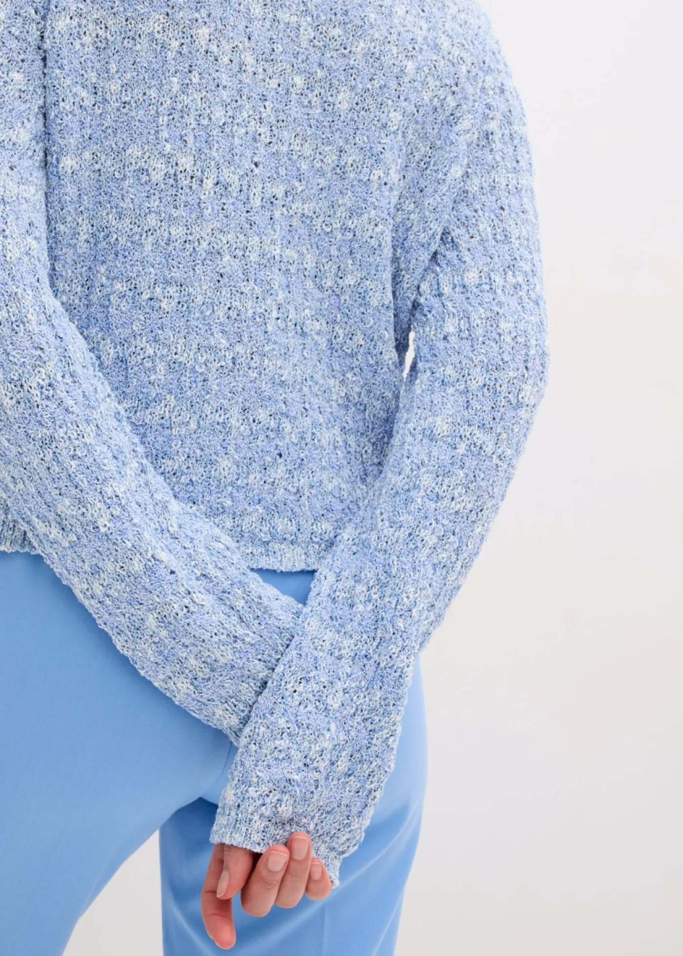 Online Chaqueta de punto de bouclé Mujer Jerséis|Novedades