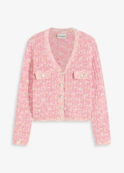 Chaqueta de punto de bouclé Mujer Jerséis|Novedades