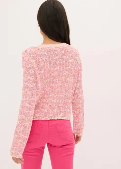 Chaqueta de punto de bouclé Mujer Jerséis|Novedades