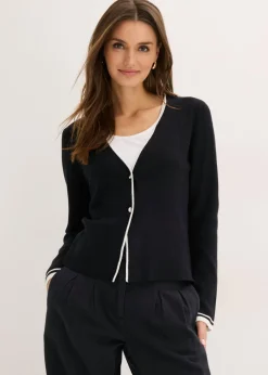 Sale Chaqueta de punto de canalé de mezcla de viscosa Mujer Jerséis|Ropa De Punto