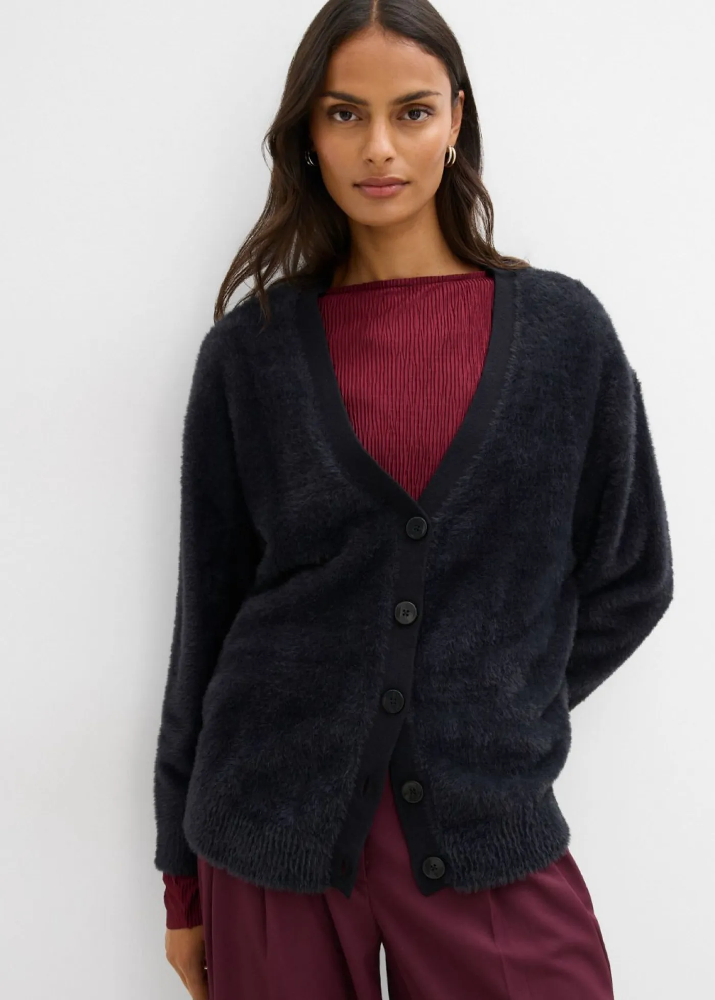 Online Chaqueta de punto de mezcla de viscosa Mujer Esenciales|Jerséis