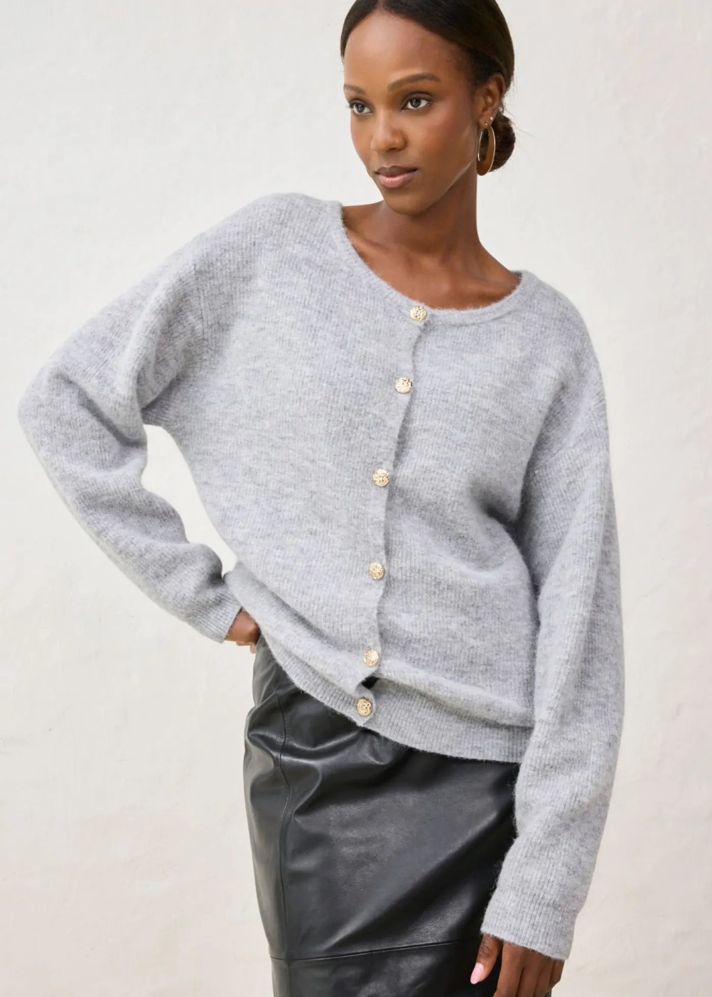 Clearance Chaqueta de punto de mezcla de alpaca Mujer Premium|Jerséis