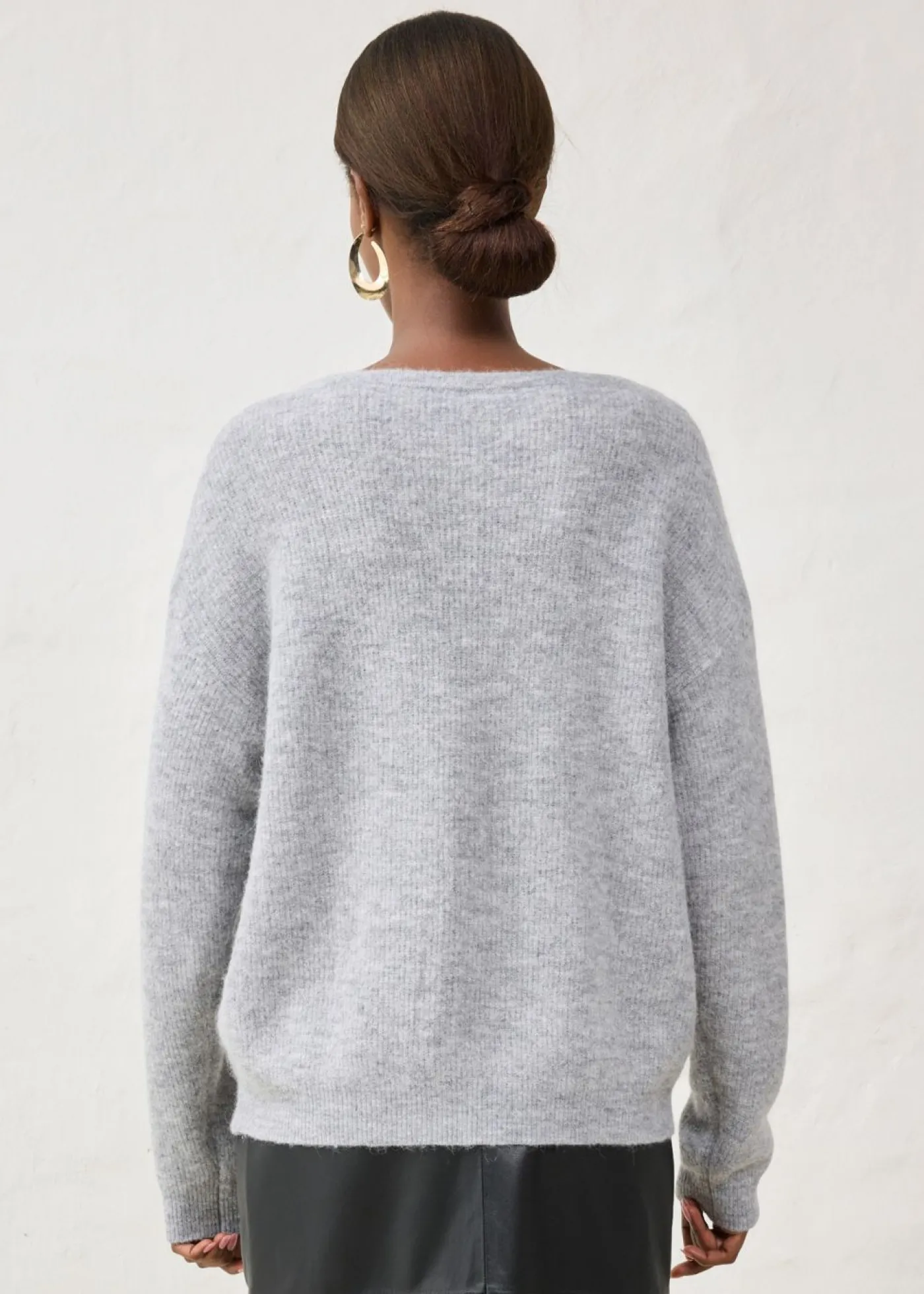 Clearance Chaqueta de punto de mezcla de alpaca Mujer Premium|Jerséis