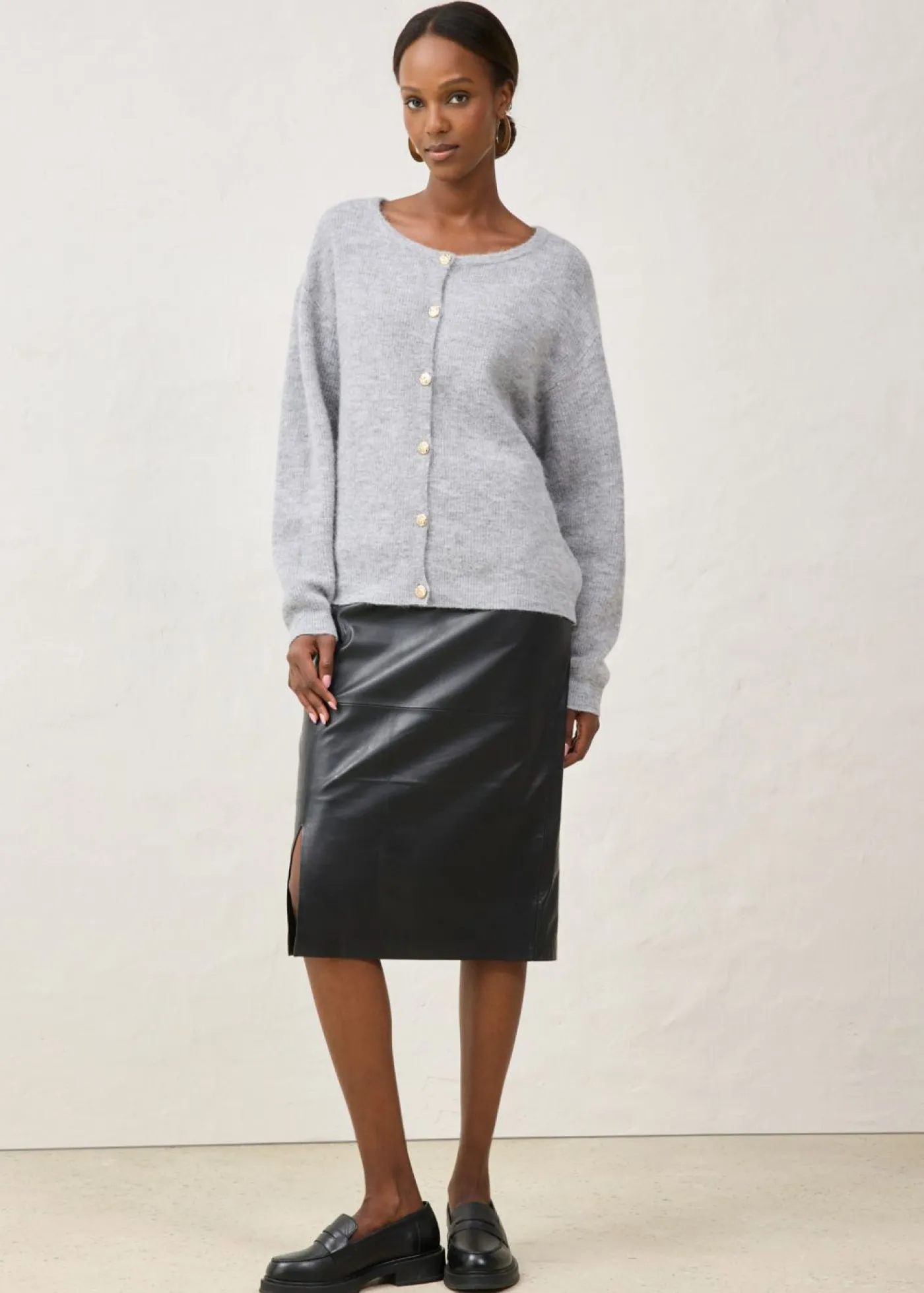 Clearance Chaqueta de punto de mezcla de alpaca Mujer Premium|Jerséis
