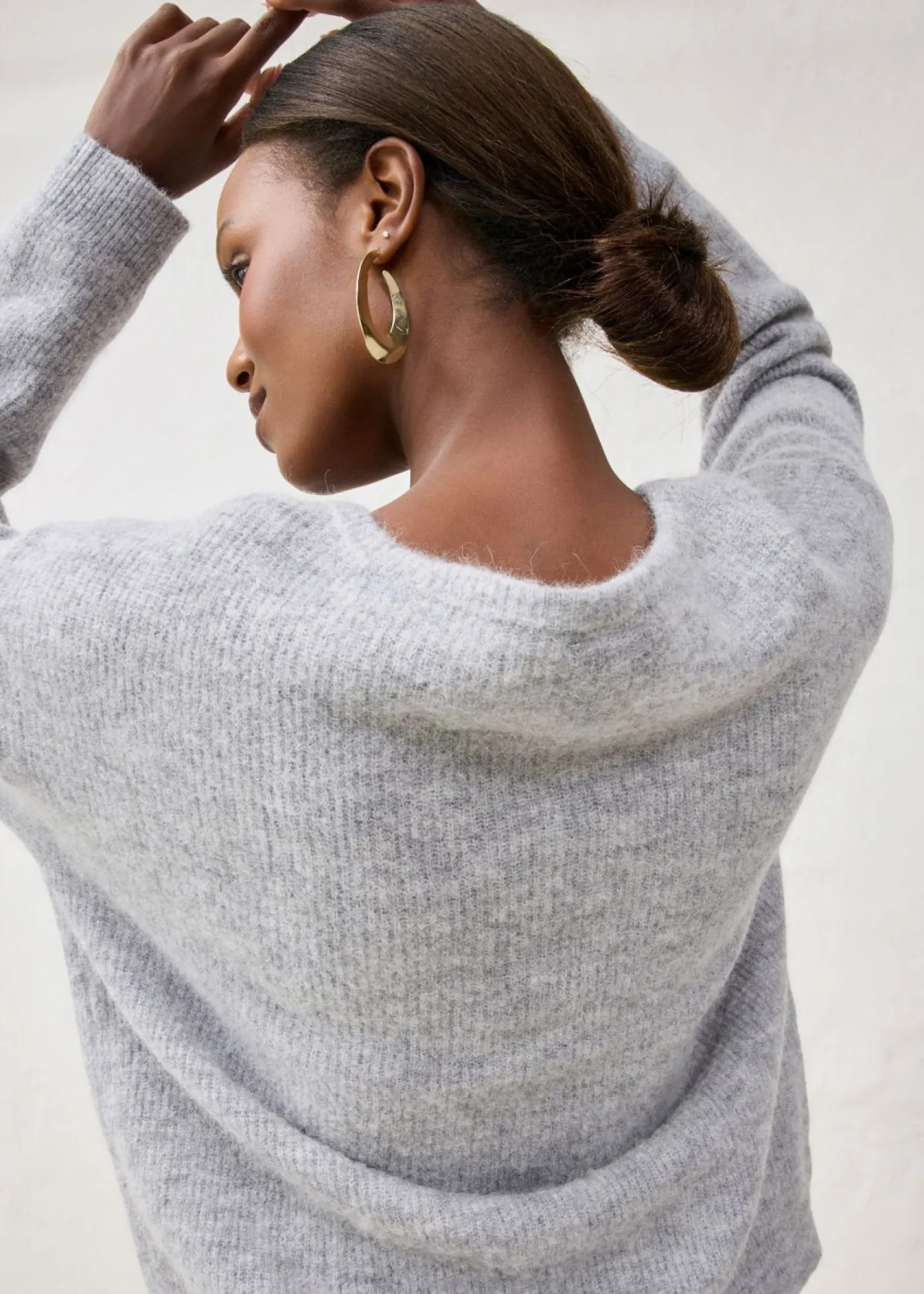 Clearance Chaqueta de punto de mezcla de alpaca Mujer Premium|Jerséis