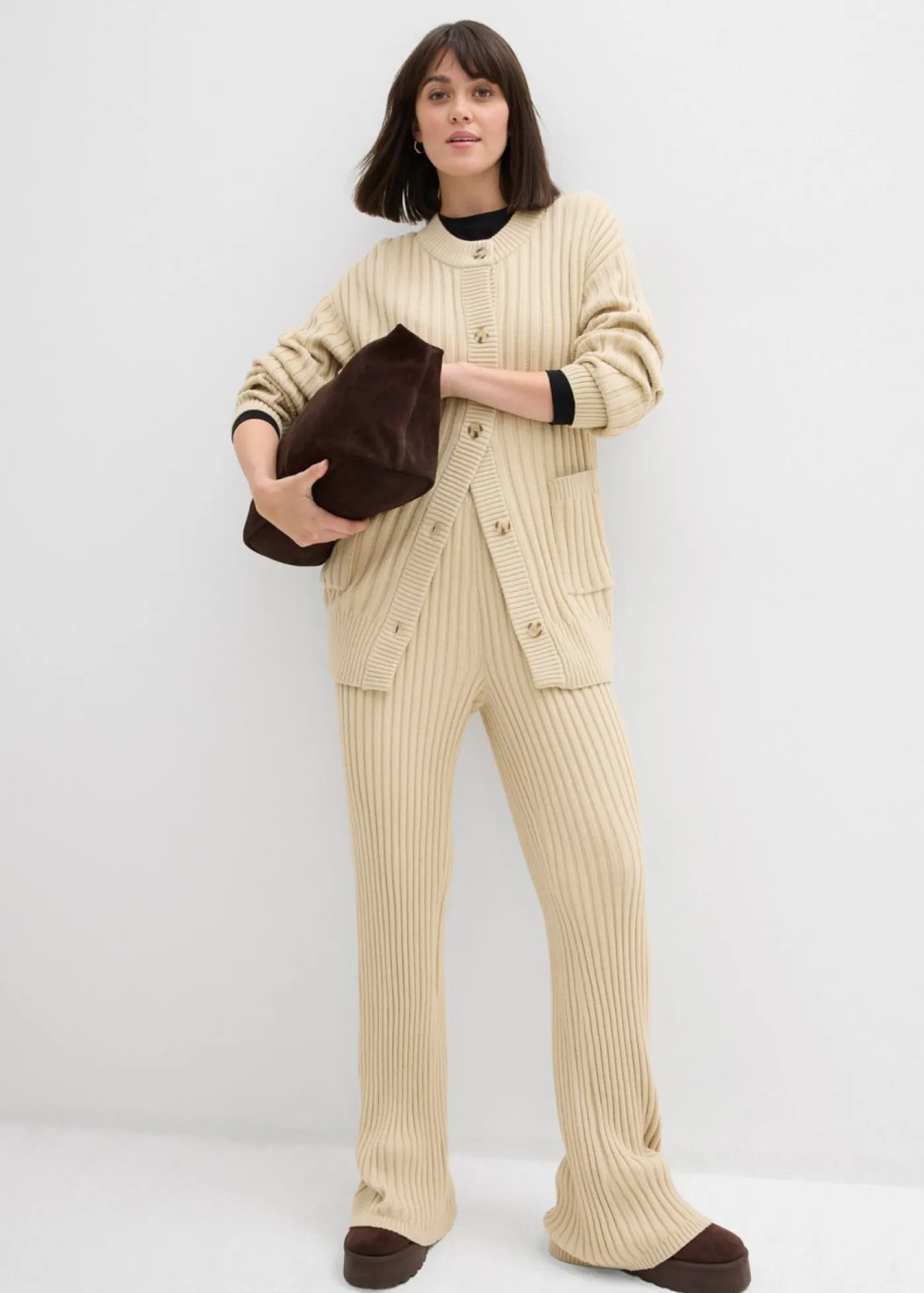 Chaqueta de punto de mezcla de viscosa suave Mujer Jerséis|Ropa De Punto