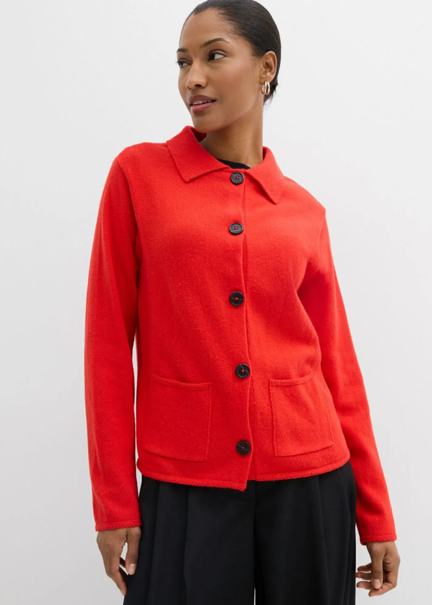 Online Chaqueta de punto de mezcla de viscosa Mujer Esenciales|Jerséis