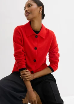 Online Chaqueta de punto de mezcla de viscosa Mujer Esenciales|Jerséis