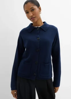 Online Chaqueta de punto de mezcla de viscosa Mujer Esenciales|Jerséis