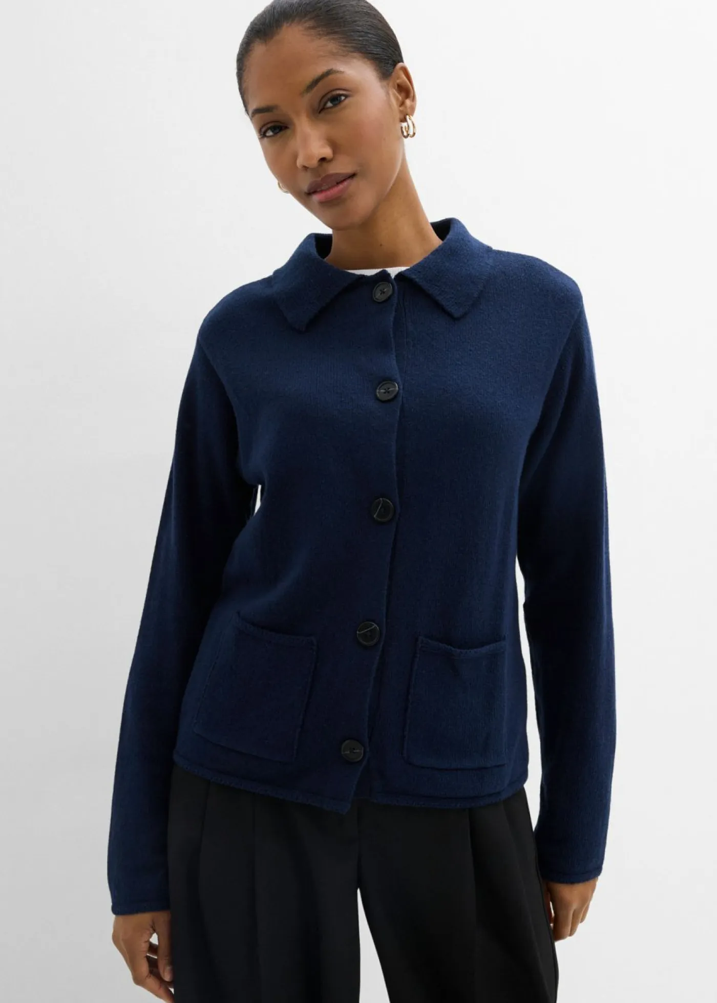 Online Chaqueta de punto de mezcla de viscosa Mujer Esenciales|Jerséis