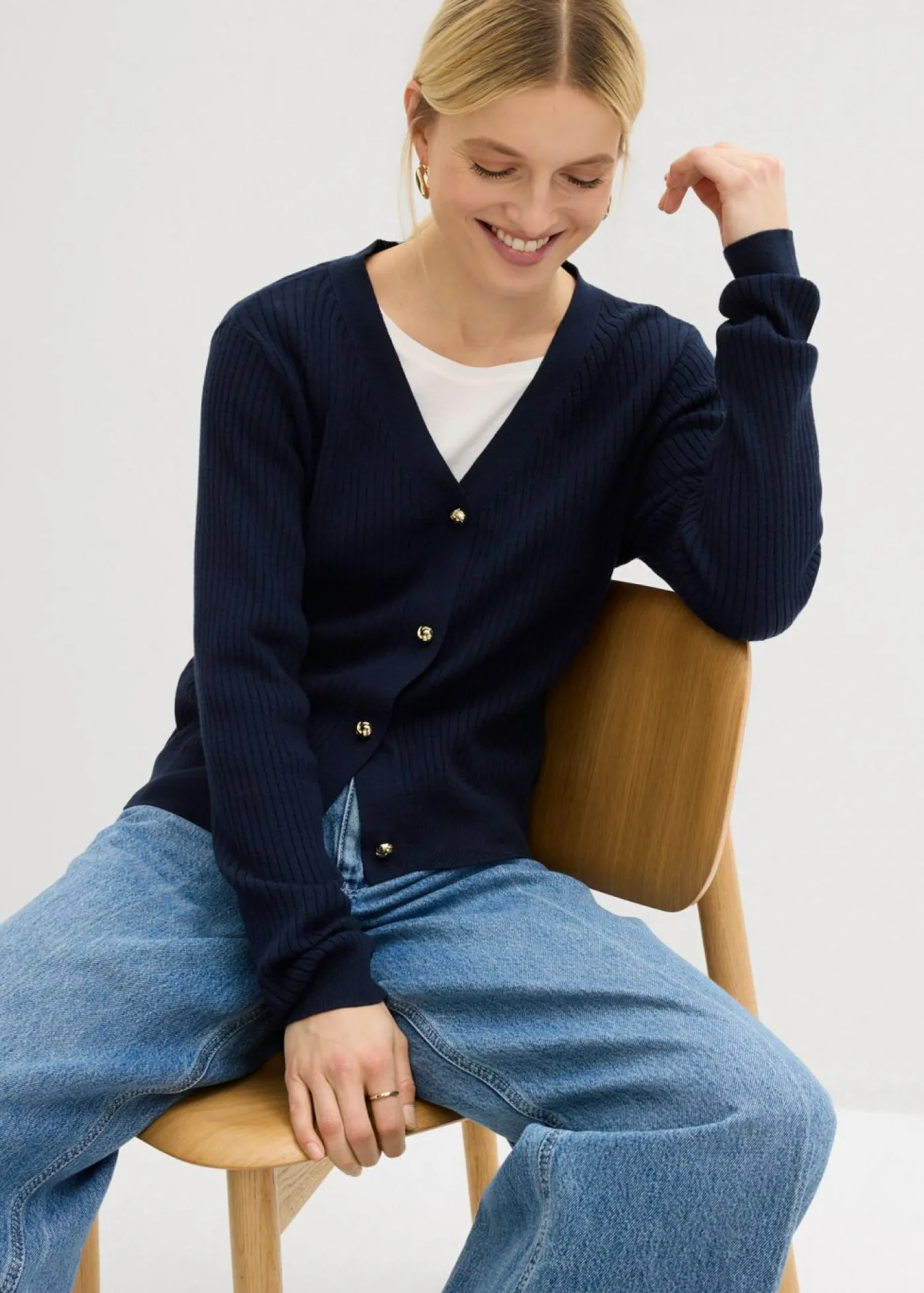 New Chaqueta de punto de mezcla de viscosa suave Mujer Jerséis|Novedades