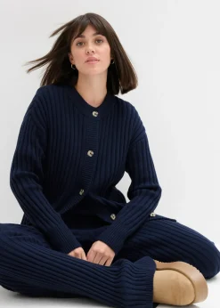Chaqueta de punto de mezcla de viscosa suave Mujer Jerséis|Ropa De Punto