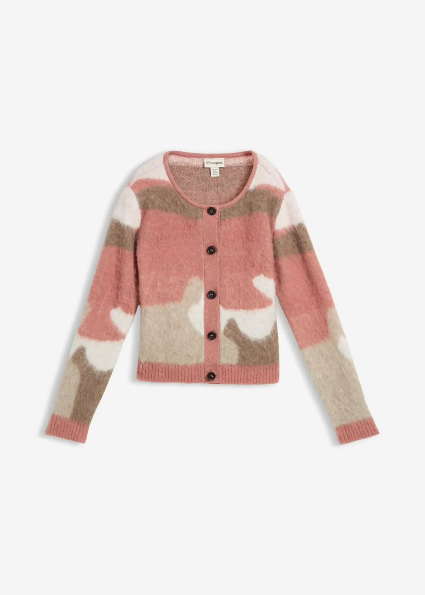 Online Chaqueta de punto estampada con botones Mujer Jerséis|Ropa De Punto