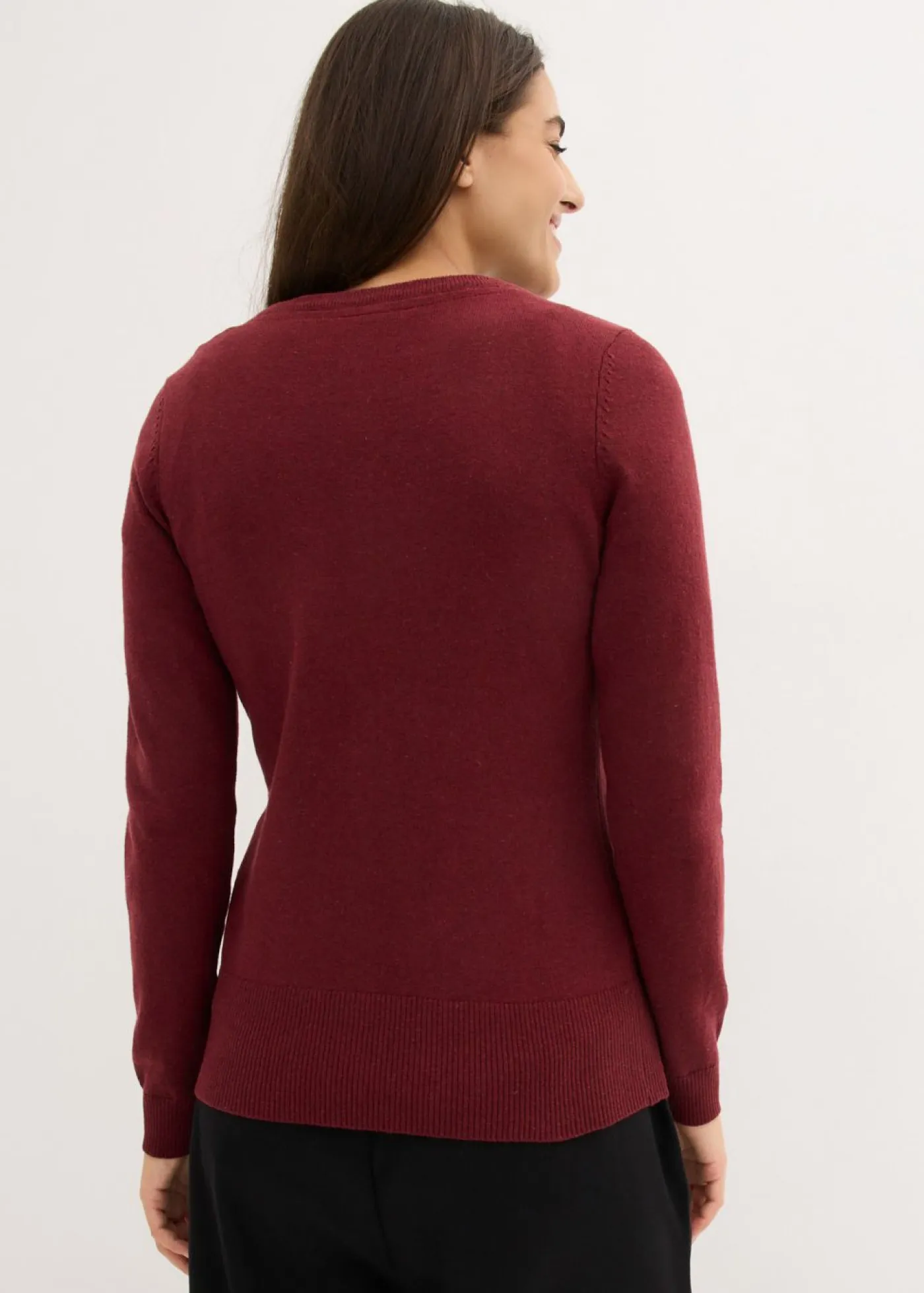 New Chaqueta de punto fino con algodón reciclado Mujer Básicos|Jerséis