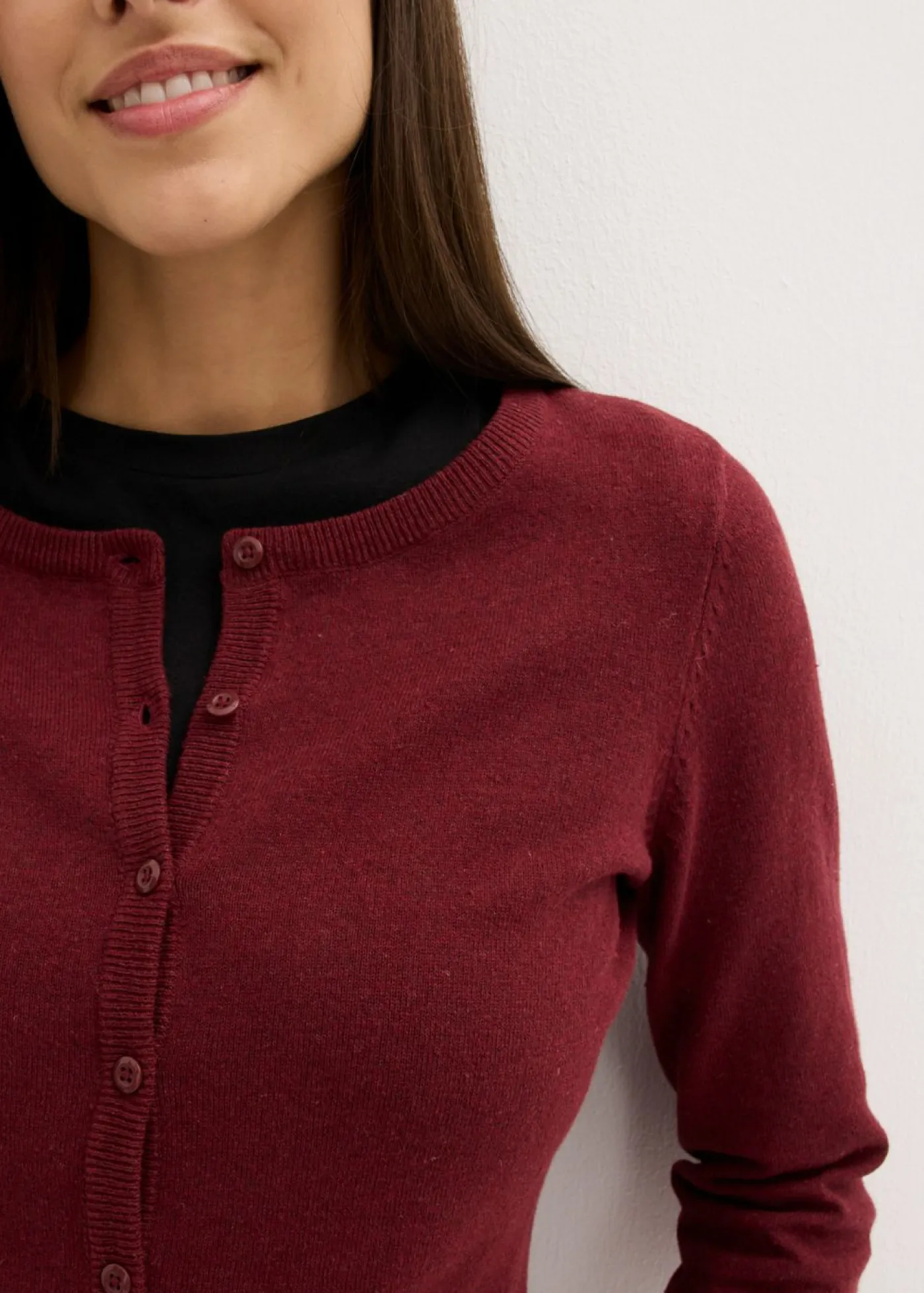New Chaqueta de punto fino con algodón reciclado Mujer Básicos|Jerséis